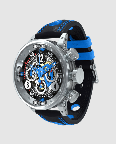 BRM Racing V12-46-SA Blue Skeleton Chronograph Replica Watch